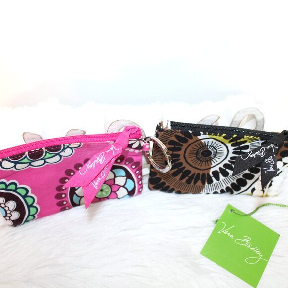 Vera Bradley Zip ID Case Bundle of 2/Cocoa Moss (New), Cupcake (Preowned) - Picture 5 of 16